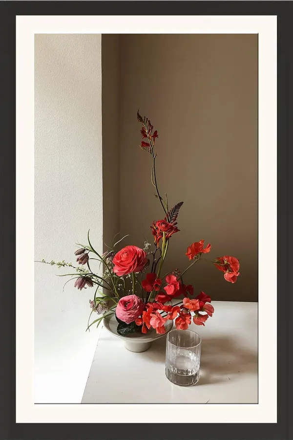 A_Rose_Plant_Wall_Hanging_Framed_Photo_Without_Glass