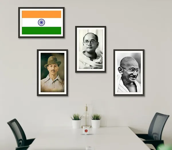 Indian_Flag,_Bhagat_Singh,_Mahatma_Gandhi,_Subhas_Chandra_Bose_|_Freedom_Fighters_Combo_Set_of_4_Without_Glass_|_Architects_of_Independence_Frame