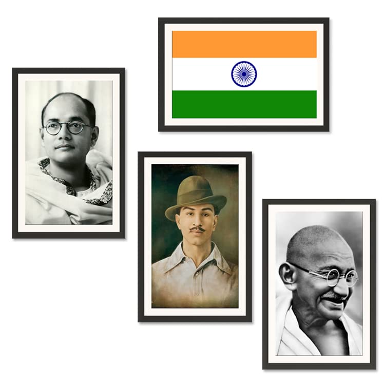 Indian_Flag,_Bhagat_Singh,_Mahatma_Gandhi,_Subhas_Chandra_Bose_|_Freedom_Fighters_Combo_Set_of_4_Without_Glass_|_Architects_of_Independence_Frame