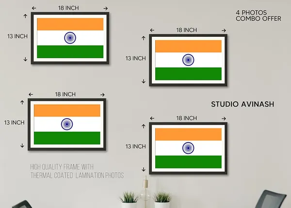 Indian_Tricolor_Flag_Combo_Set_of_4_Without_Glass_|_National_Pride_Wall_Art_Frame