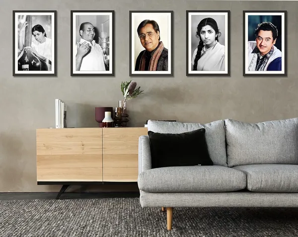 Lata,_Jagjit,_Rafi_&_Kishore_Combo_Set_Without_Glass_|_Four_Legends_of_Indian_Music_Industry