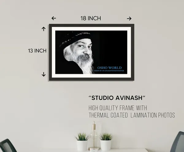 Rajneesh_Osho_Black_and_White_Photo_Frame_Without_Glass