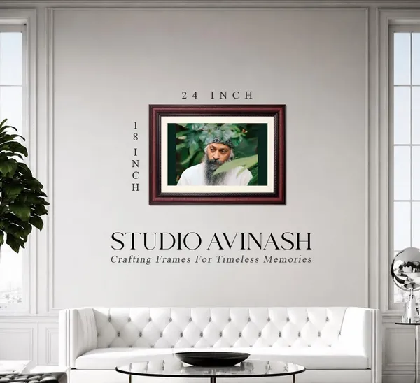 Acharya_Rajneesh_Osho_Deep_Green_Foliage_Photo_Frame_Without_Glass_|_Detail_Set_Deep_in_Green