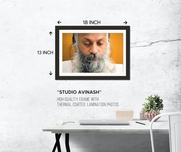 Acharya_Rajneesh_Osho_Orange_Close-Up_Meditating_Portrait_Photo_Frame_Without_Glass_|_Warmth_That_Fills_the_Frame