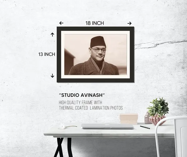 Subhash_Chandra_Bose_Full_HD_Photo_Frame_Without_Glass_–_Warm_Sepia_Coat_Portrait