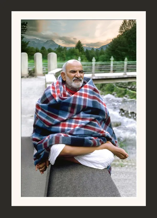 Neem_Karoli_Baba_Photo_Mountain_Bridge_Frame_Without_Glass