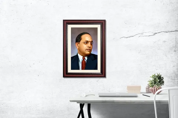 Bhim_Rao_Ambedkar_Photo_Close-Up_Colorized_Portrait_Frame_Without_Glass