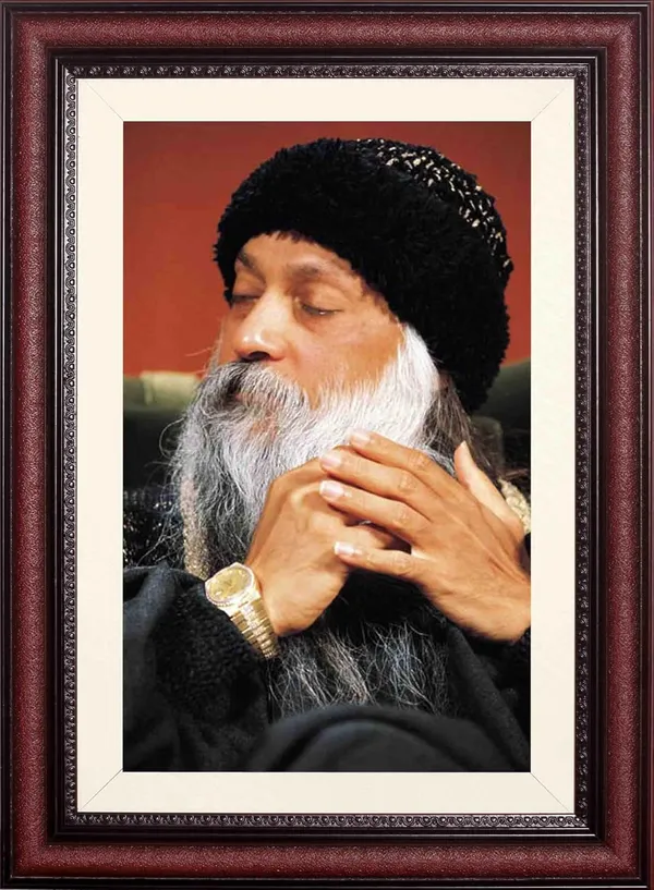 Osho_Photo_Frame_Closed_Eyes_&_Folded_Hands_Deep_State_in_Meditation_|_Dark_Portrait_Without_Glass_|_Silent_Devotion_Frame