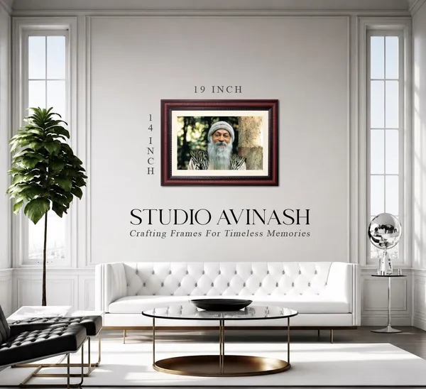 Osho_Photo_Frame_Striped_Robe_Outdoor_|_Frame_Without_Glass_|_Texture_Meets_Tranquility