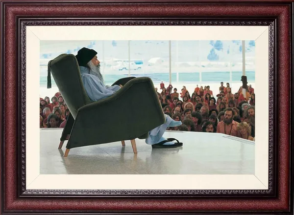 Acharya_Rajneesh_Osho_Before_the_Gathering_Photo_Frame_Without_Glass_|_One_Chair,_Many_Seekers