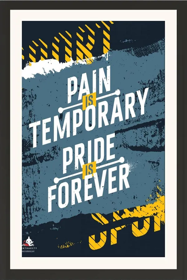 Pain_Is_Temporary_Pride_Is_Forever_Gym_Quotes_Frame_Without_Glass