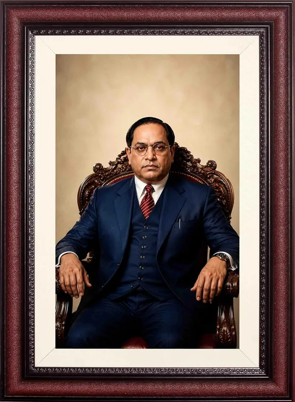 Bhim_Rao_Ambedkar_Photo_Seated_Full_Portrait_Sepia_Frame_Without_Glass
