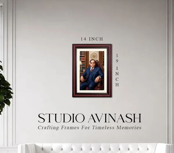Bhim_Rao_Ambedkar_Photo_Seated_Full_Portrait_Library_Frame_Without_Glass