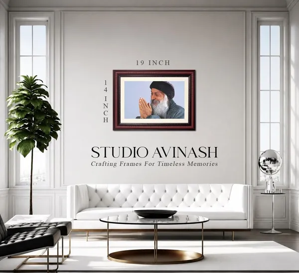 Acharya_Rajneesh_Osho_Prayer_Portrait_Without_Glass_|_Stillness_in_Blue_Frame