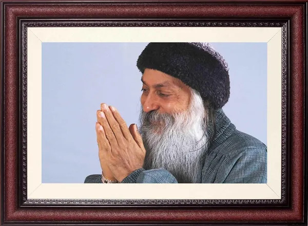 Acharya_Rajneesh_Osho_Prayer_Portrait_Without_Glass_|_Stillness_in_Blue_Frame