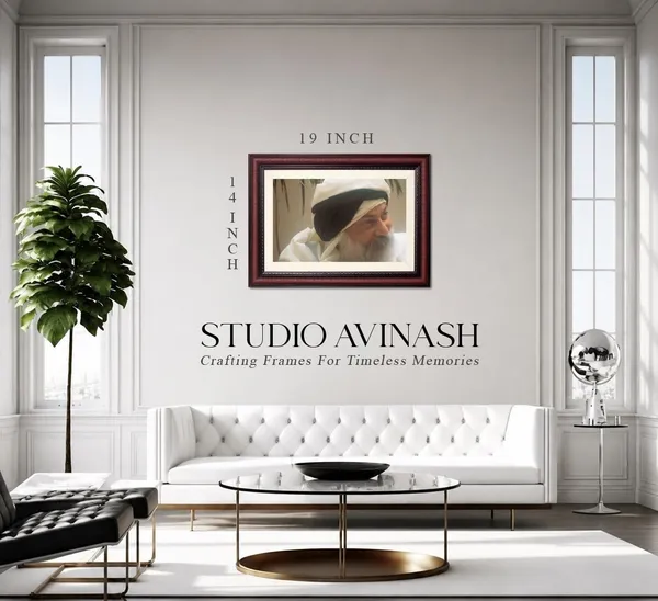 Osho_Rajneesh_Photo_White_Turban_Profile_Frame_Without_Glass