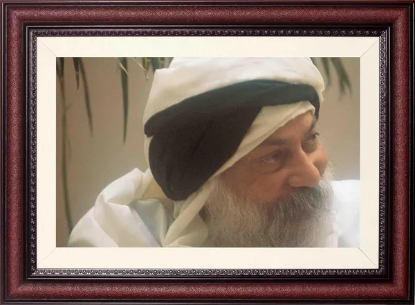 Osho_Rajneesh_Photo_White_Turban_Profile_Frame_Without_Glass