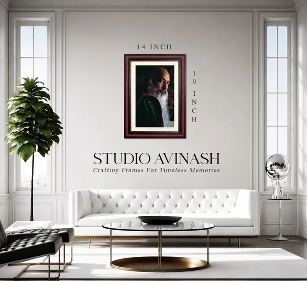 Osho_|_Bhagwan_Rajneesh_Photo_Side_Profile_Dark_Frame_Without_Glass