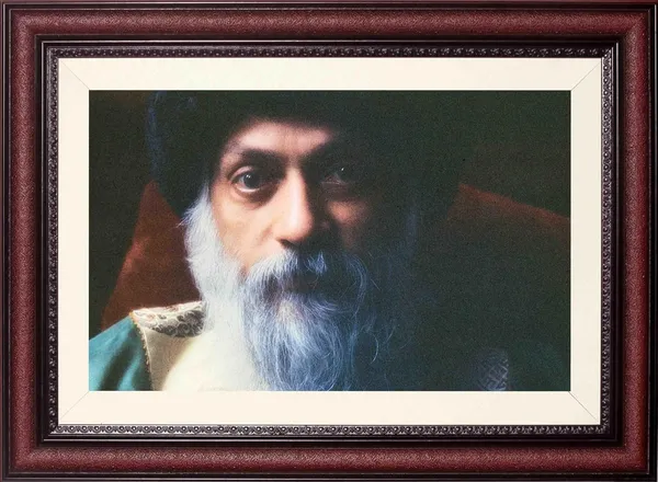 Osho_Photo_Frame__|_Acharya_Rajneesh_Photo_Artistic_Blue_Portrait_Frame_Without_Glass
