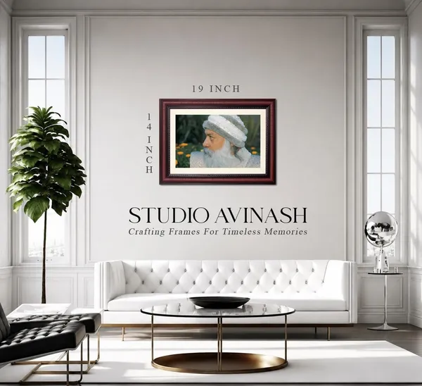 Acharya_Rajneesh_Osho_Deep_Green_Profile_Photo_Frame_Without_Glass_|_Calm_Against_the_Foliage