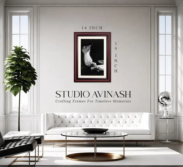 Between_the_Lines_He_Wrote_|_Acharya_Rajneesh_Osho_at_His_Desk_Frame_Without_Glass