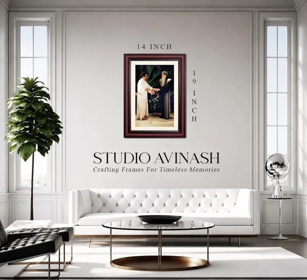 Devotee's_Reverent_Moment_with_Osho_Rajneesh_Frame_Without_Glass