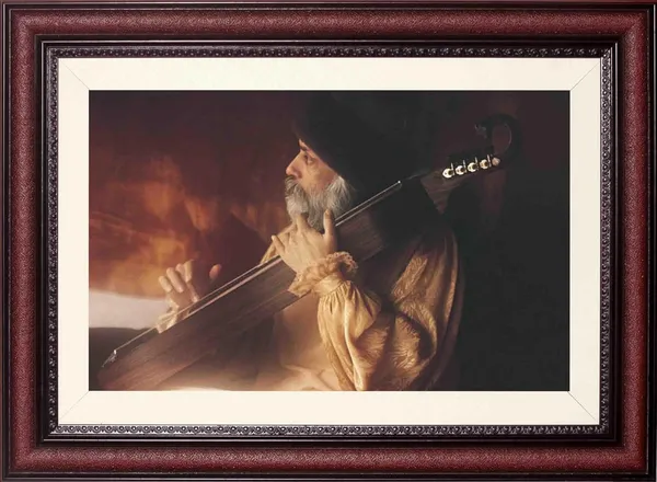 Osho_Rajneesh_Sitar_Serenade_Portrait_Without_Glass_|_Notes_of_Devotion_Frame