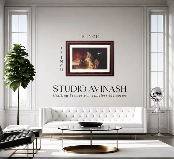 Osho_Rajneesh_Sitar_Serenade_Portrait_Without_Glass_|_Notes_of_Devotion_Frame