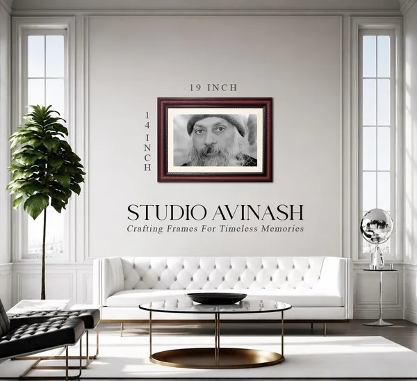 Rajneesh_Osho_Black_and_White_Winter_Photo_Frame_Without_Glass