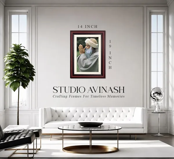 Acharya_Rajneesh_Osho_Grey_Robe_Prayer_Profile_Without_Glass_|_Simplicity_in_Devotion_Frame