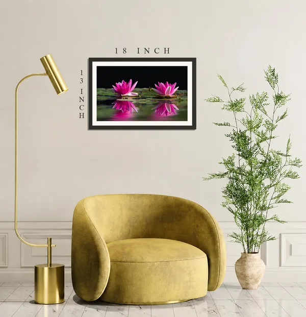 Lucky_Lotus_Flower_Wall_Hanging_Framed_Photo_Without_Glass