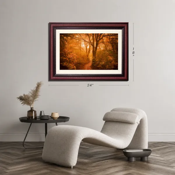 Forest_Wall_Art_Golden_Sunbeam_Landscape_Photo_Frame_Without_Glass