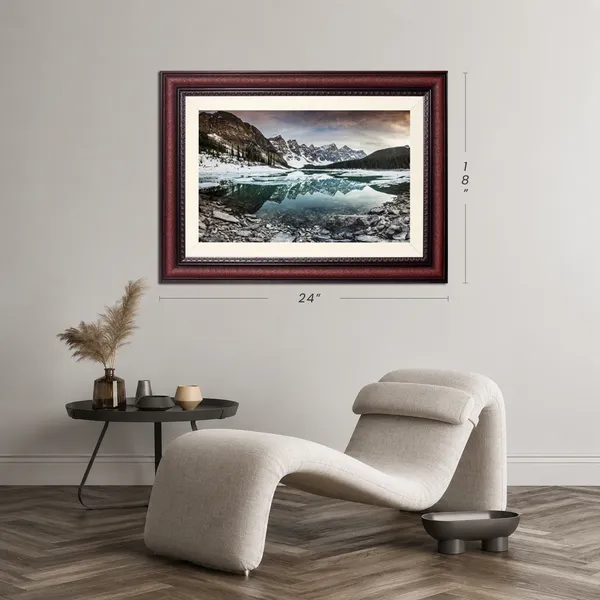 Turquoise_Glacier_Lake_Landscape_Photo_Frame_Without_Glass_|_Snow-Capped_Mountain_Wall_Art