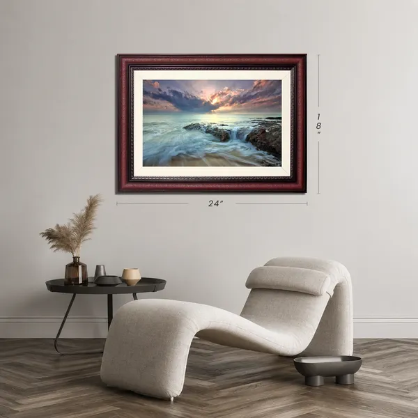 Coastal_Sunrise_Landscape_Wall_Art_Waterfall_Rocks_Photo_Frame_Without_Glass