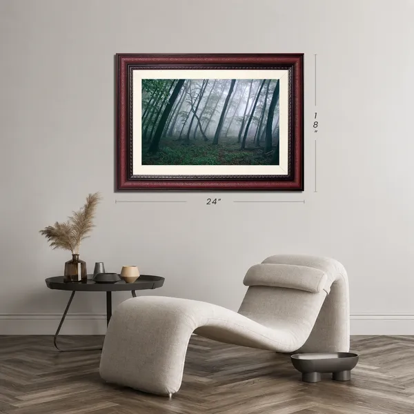 Misty_Forest_Landscape_Wall_Art_Green_Trees_Photo_Frame_Without_Glass