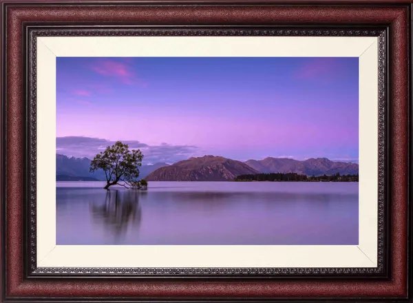 Purple_Twilight_Landscape_Wall_Art_Lone_Tree_Mountains_Photo_Frame_Without_Glass