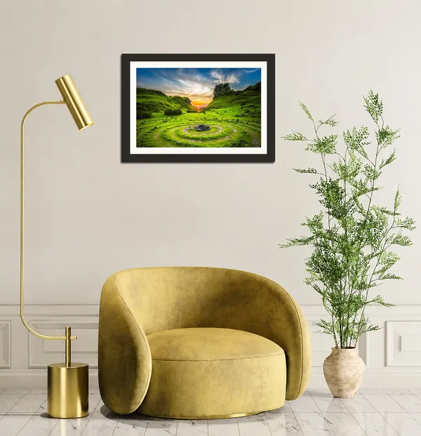 Green_Valley_Landscape_Wall_Art_Spiral_Stone_Sunset_Photo_Frame_Without_Glass