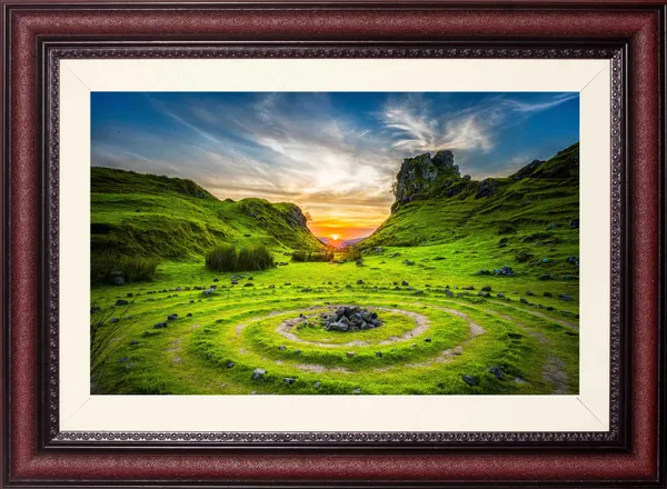 Green_Valley_Landscape_Wall_Art_Spiral_Stone_Sunset_Photo_Frame_Without_Glass