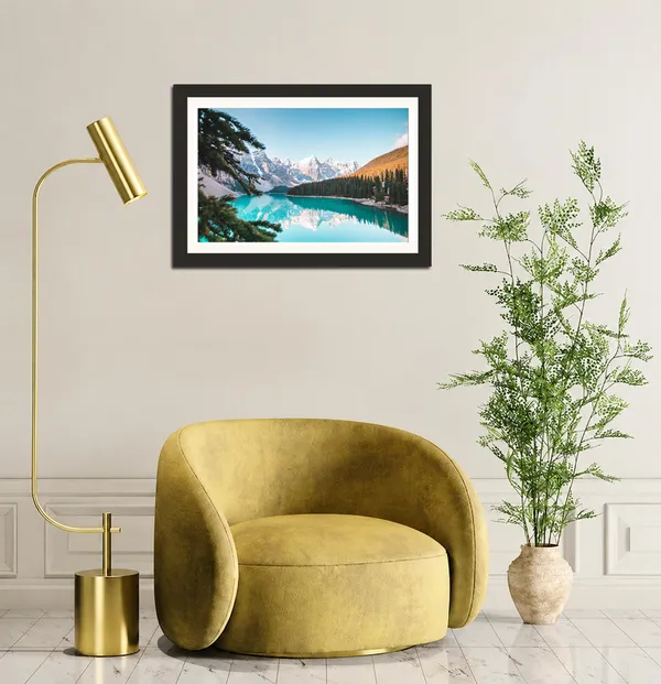 Turquoise_Glacier_Landscape_Wall_Art_Snow_Mountains_Photo_Frame_Without_Glass