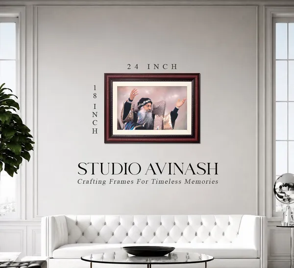 Acharya_Rajneesh_Osho_Ornate_Robe_Raised_Hands_Photo_Frame_Without_Glass_|_Grandeur_in_Full_Bloom