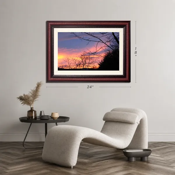 Bare_Branches_Twilight_Landscape_Photo_Frame_Without_Glass_|_Purple_Orange_Sky_Wall_Art