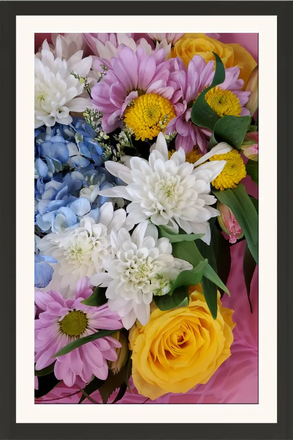 Mixed_Flower_Bouquet_Wall_Art_Frame_Without_Glass_–_Chrysanthemum,_Hydrangea_&_Yellow_Rose_Bouquet_Photo_for_Living_Room,_Dining_&_Gifting