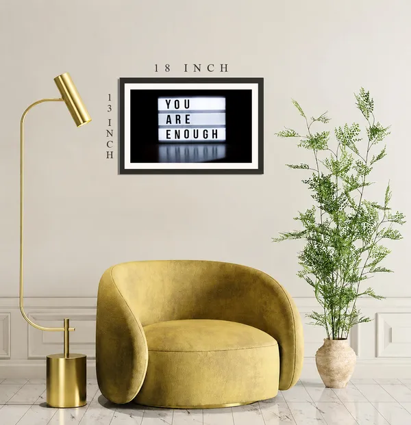 You_Are_Enough_Positive_Quotes_Photo_Frame_Without_Glass