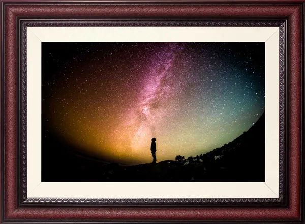 Milky_Way_Landscape_Wall_Art_Silhouette_Figure_Photo_Frame_Without_Glass