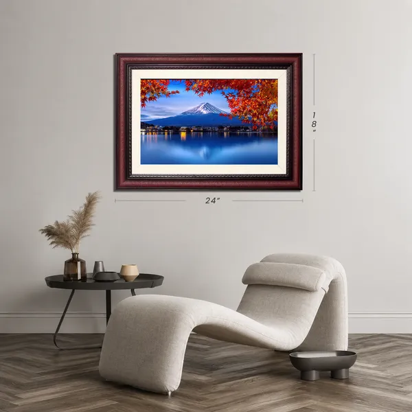 Mount_Fuji_Landscape_Wall_Art_Autumn_Lake_Photo_Frame_Without_Glass