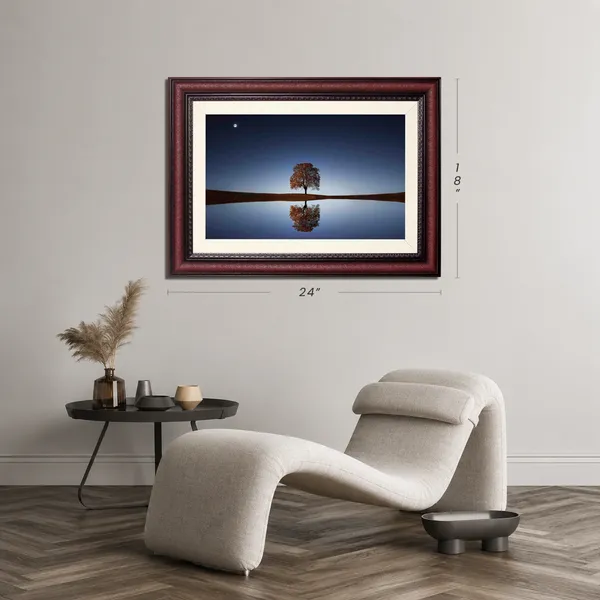 Starry_Night_Landscape_Wall_Art_Lone_Tree_Reflection_Photo_Frame_Without_Glass