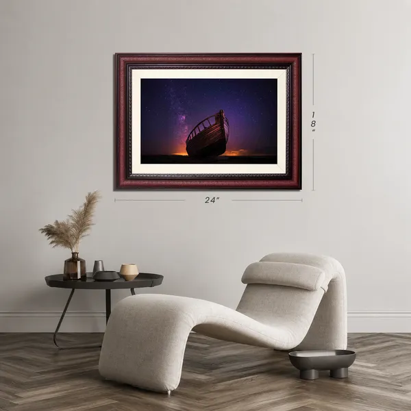 Shipwreck_Landscape_Wall_Art_Starry_Night_Sky_Photo_Frame_Without_Glass