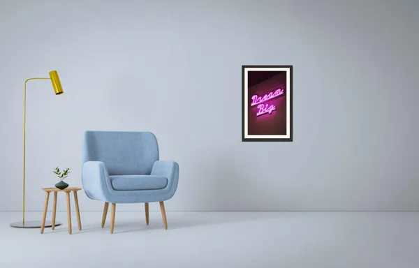 Dream_Big_Neon_Motivational_Quotes_Wall_Art_Frame_Without_Glass