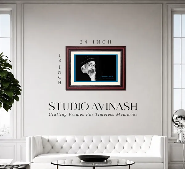 Rajneesh_Osho_Black_and_White_Photo_Frame_Without_Glass