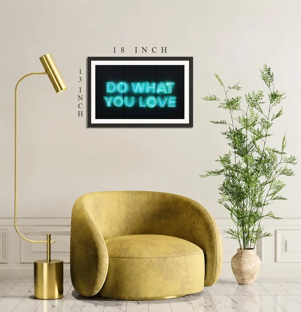 Do_What_You_Love_Neon_Motivational_Quotes_Wall_Art_Frame_Without_Glass
